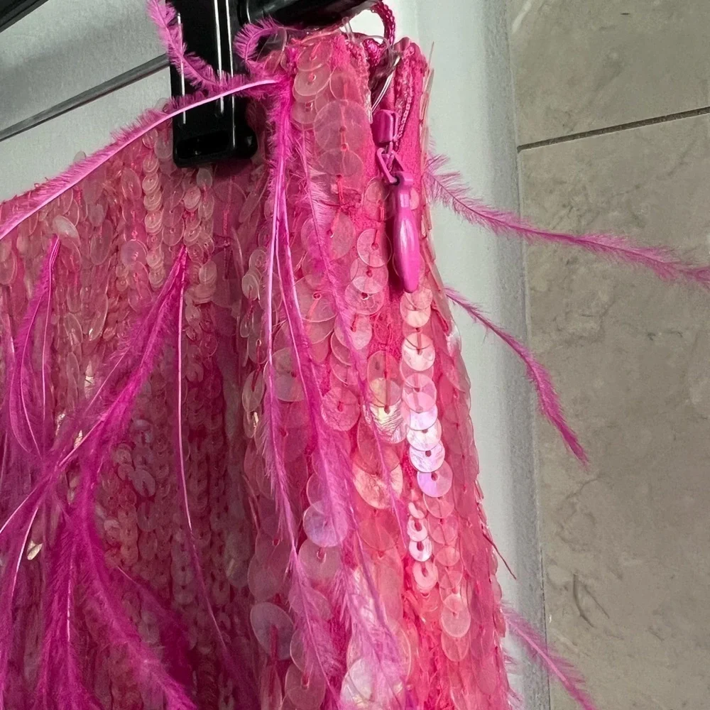 Retrofete Athana sequin feather-trim skirt - Picture 10 of 16